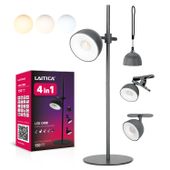 Hit! Bezprzewodowa lampka biurkowa Laitica ORBI szary