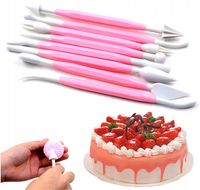 Szpatułki PATYCZKI do Dekoracji Ciast i Tortów Modelowania Masy Cukrowej x8