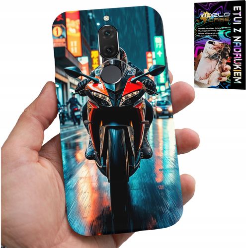 ETUI DO HUAWEI MATE 10 LITE - MOTOR, MOTOCYKLE JEDNOŚLAD WZORY + SZKŁO na Arena.pl