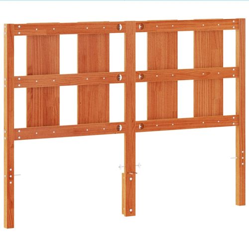 Wezgłowie do łóżka, woskowy brąz, 135 cm, lite drewno sosnowe na Arena.pl