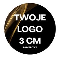 NAKLEJKI REKLAMOWE Z LOGO DOWOLNY NADRUK 3CM LOGO własny WZÓR+TEKST KREATOR