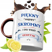 Kubek Pomarańczowy Dla Genetyka Prezent Z Nadrukiem Ze Zdjęciem