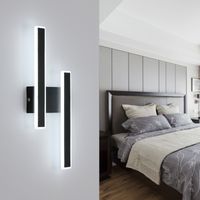 KINKIET CZARNA LAMPA SCIENNA LED NOWOCZESNY DO SALONU 32W 6000K