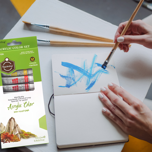 farby akrylowe w tubkach zestaw 12 sztuk 6ml na Arena.pl