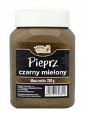 Pieprz CZARNY Mielony Aromatyczny 250 g klasa 1 w Wielorazowym Słoiku Słoik