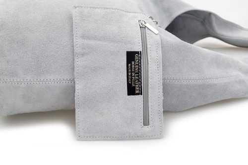 VERA PELLE torebka zamszowa worek na ramię z saszetką V132 c.fioletowa na Arena.pl