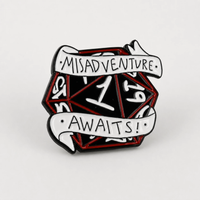 Roll 1 | 3 cm | Metal Emalia | Przypinka Gamingowa | Dungeons and Dragons