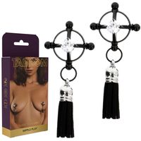 Klipsy Na Sutki Z Frędzlami Czarne Taboom Tassel Tease Clamps 17289