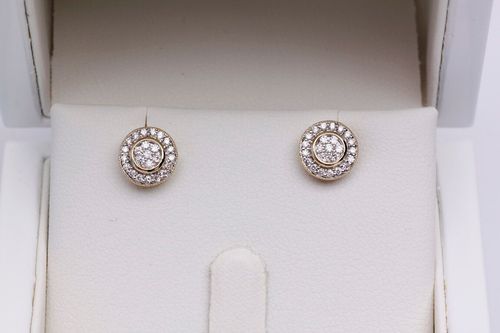 Emaga Złote kolczyki KZD3876 - Diament na Arena.pl