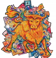 PUZZLE DREWNIANE DLA DOROSŁYCH KOLORY BYK BULL M