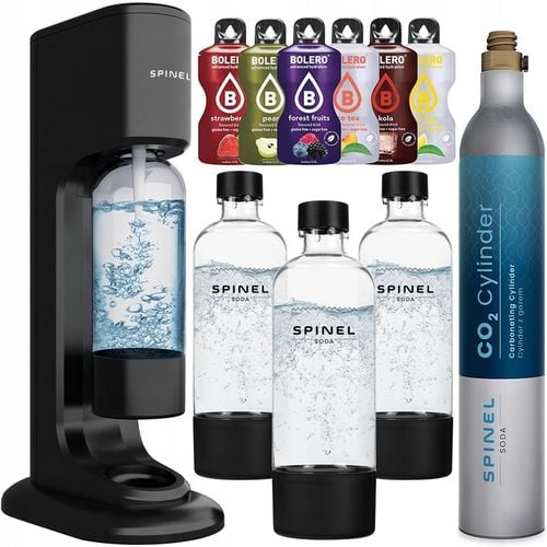 SATURATOR SPINEL SODA BubbleON DO GAZOWANIA WODY - 3 BUTELKI + 6x na Arena.pl