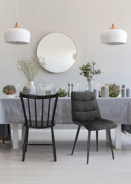 Krzesło Plaid czarne/ czarne nogi hampton zdjęcie 2