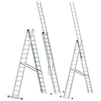 Drabina aluminiowa wielofunkcyjna 3x16 HIGHER PRO + HAK