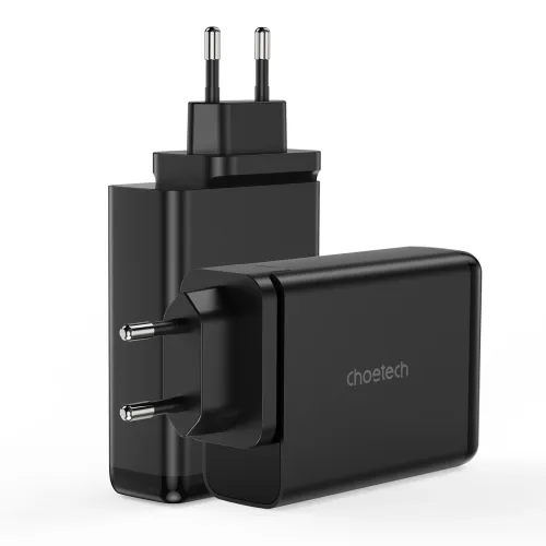 Choetech ładowarka GaN 140W 4 porty (2x USB C, 2x USB) czarna (PD6005) na Arena.pl
