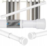 KARNISZ TELESKOPOWY DRĄŻEK ROZPOROWY PRYSZNICOWY BEZ WIERCENIA