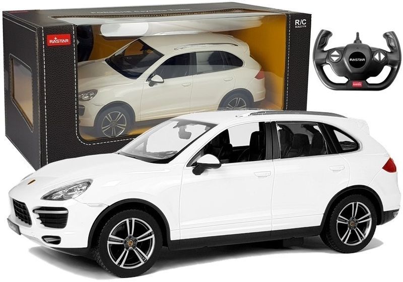 Auto R/C Porsche Cayenne Rastar 1:14 Białe zdjęcie 1