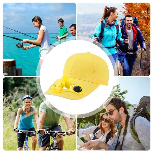 CZAPKA Z DASZKIEM Z WIATRACZKIEM SOLARNYM CHŁODZĄCA ZASILANA SŁOŃCEM zdjęcie 4