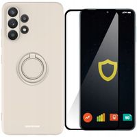 ETUI MATOWE DO GALAXY A32 4G SPACECASE SILICONE RING SILIKONOWE + SZKŁO