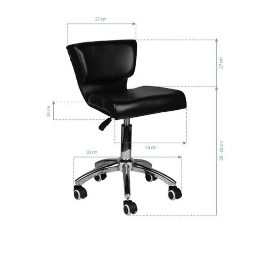 Taboret kosmetyczny 227 czarny na Arena.pl