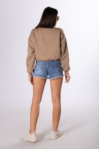 Bluza typu crop top - Brązowy U na Arena.pl