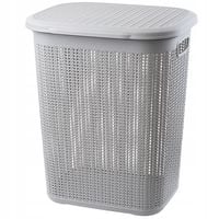 KOSZ Z POKRYWĄ NA BIELIZNĘ PRANIE DUŻY 50L KOLORY