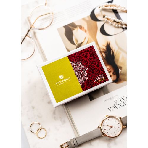 skórzany portfel damski w czerwonym kolorze z systemem rfid - peterson na Arena.pl