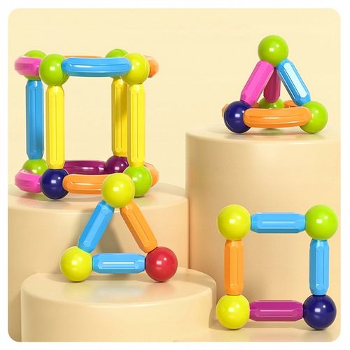 KLOCKI MAGNETYCZNE KONSTRUKCYJNE EDUKACYJNE 45 EL DLA DZIECI MAGNETIC STICK na Arena.pl