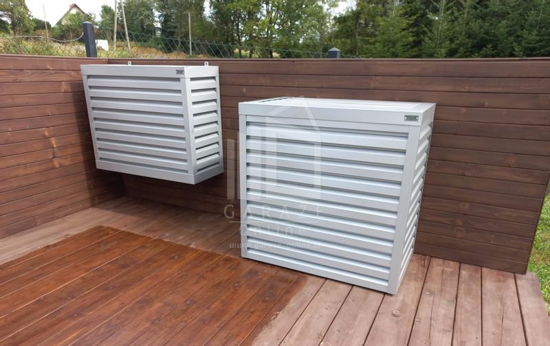 Osłona klimatyzatora - pompy ciepła 70x40x130 cm biały ID453 zdjęcie 3