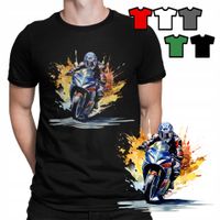 KOSZULKA T-SHIRT MĘSKI - DLA MOTOCYKLISTY NA MOTOCYKL MOTOR ŚCIGACZ - XL