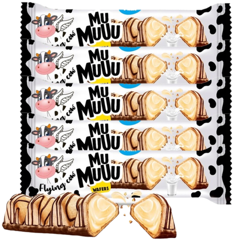 ABK Mu Muuu Batonik waflowy z nadzieniem mleczny 22 g x 5 sztuk na Arena.pl