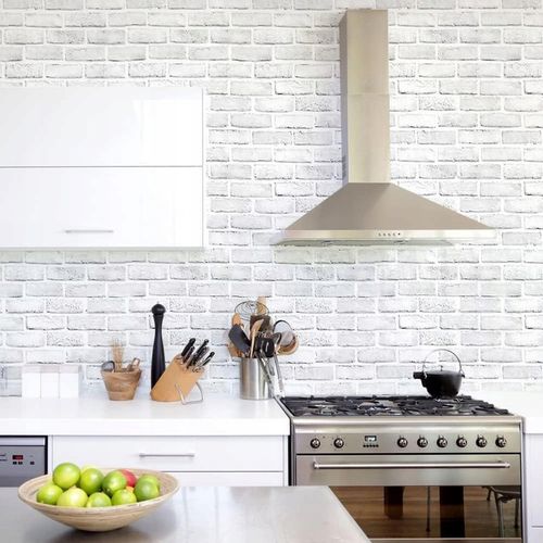 SAMOPRZYLEPNA TAPETA BIAŁA CEGŁA 3D OKLEINA 45cm x 10m na Arena.pl