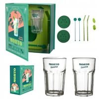 ZESTAW DO KOKTAJLI 10 EL. w pudełku na prezent urodziny kieliszki drinki