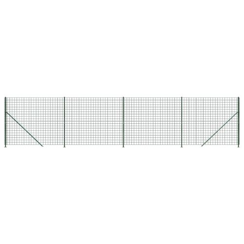 Ogrodzenie z siatki, ze stopami słupków, zielone, 2,2x10 m na Arena.pl