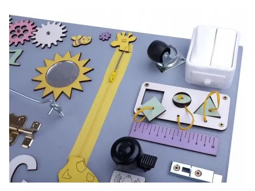 TABLICA MANIPULACYJNA SENSORYCZNA MONTESSORI 17W1 na Arena.pl