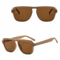 OKULARY PRZECIWSŁONECZNE filtr UV400 brązowe damskie męskie ETUI + ŚCIERKA