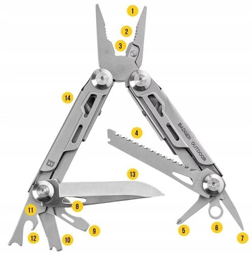 Multitool Narzędzie Wielofunkcyjne Badger Outdoor Thorn z kaburą na Arena.pl