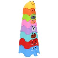 Wieża Piramidka Kubeczki Układanka Zwierzątka