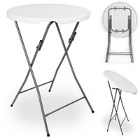 Stolik cateringowy składany GALA 80 cm biały