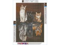 MOZAIKA DIAMENTOWA TRZY KOTY