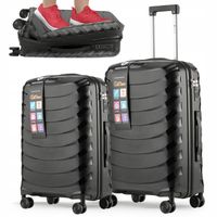 WALIZKA KABINOWA I ŚREDNIA PODRÓŻNA ZESTAW WALIZEK PP NIEZNISZCZALNYCH