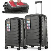 WALIZKA KABINOWA I ŚREDNIA PODRÓŻNA ZESTAW WALIZEK PP NIEZNISZCZALNYCH