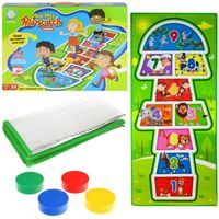 Gra w Klasy Duża Mata do Zabawy Skakania 4 Krążki Podłogowa 200x90 cm