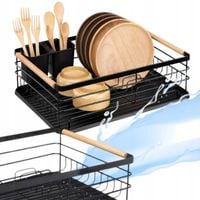 SUSZARKA DO NACZYŃ CZARNA STOJĄCA OCIEKACZ DUŻA