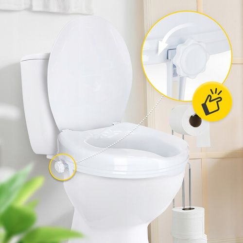 NASADKA NAKŁADKA TOALETOWA PODWYŻSZAJĄCA NA SEDES Z KLAPĄ DESKA WC 5 CM na Arena.pl