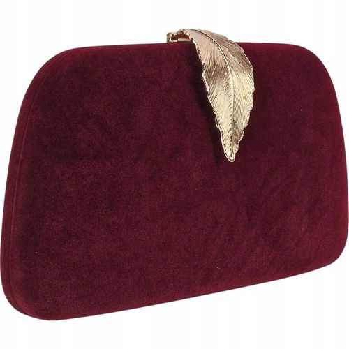 Torebka kopertówka puzderko wizytowa wieczorowa bordowa sylwester na Arena.pl