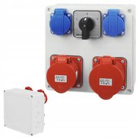 ROZDZIELNICA BUDOWLANA SKRZYNKA Z WYŁĄCZNIKIEM L0P 5P 32A 16A 1x32/5