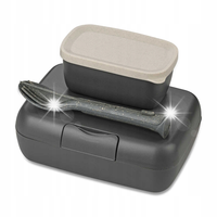 Lunchbox ze sztućcami Candy Ready grafit Koziol K7272701