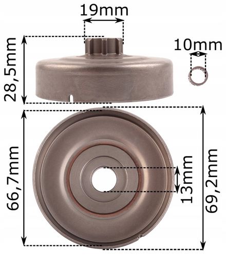 KOSZ BĘBEN SPRZĘGŁA DO PIŁY STIHL MS250 MS171 MS181 MS211 MS251 ZĘBATKA 3/8 na Arena.pl