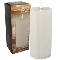 ŚWIECA WOSKOWA LED ŚWIECZKA NA BATERIE OZDOBA Z EFEKTEM PŁOMIENIA 15 CM