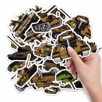 NAKLEJKI NA ZESZYT NALEPKA Z POSTACIAMI WOJSKO CZOŁGI TANKS WZORY 10SZT